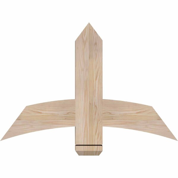 Ekena Millwork Bellingham Smooth Timber Gable Bracket, Douglas Fir, 36"W x 24"H x 3 1/2"D x 5 1/2"F, 16/12 Pitch GBW036X24X0406BEL00SDF - main